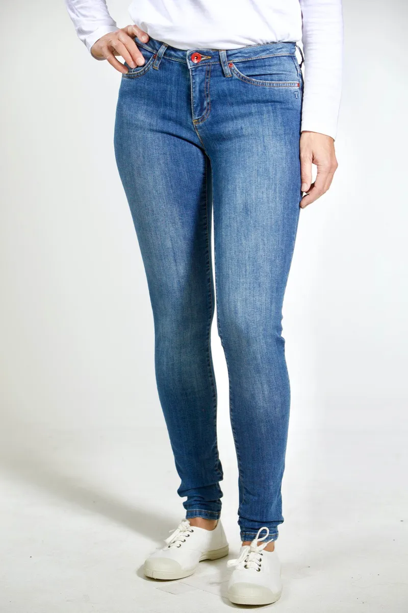 TORLAND TORLAND Damen vegan Skinny Jeans Rosa, Blau, – Produktbild 2 von 2