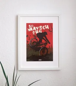 päfjes päfjes Downhill / So Matsch fun / Fahrrad / Poster A4 – Produktbild 1 von 1
