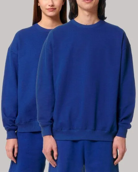 YTWOO YTWOO Oversized Sweatshirt aus reiner Bio-Baumwolle, Dry Handfeel, Arbeitsblau, – Produktbild 1 von 4