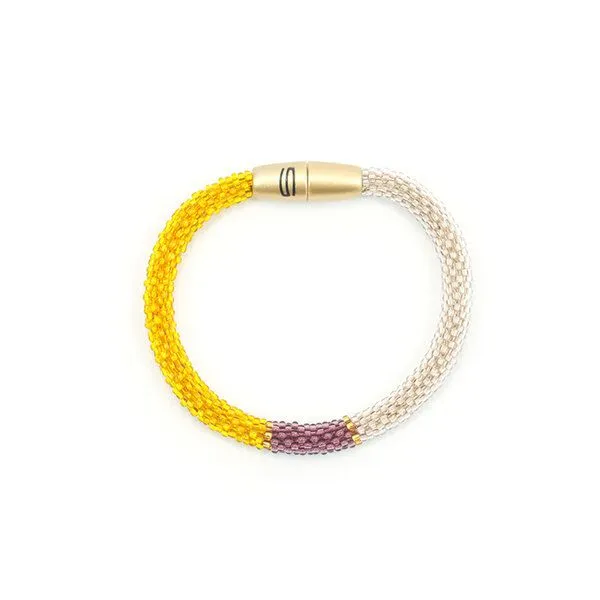 Sakiba Sakiba Armband Svelte Tricolor, Senf-violett, – Produktbild 3 von 4