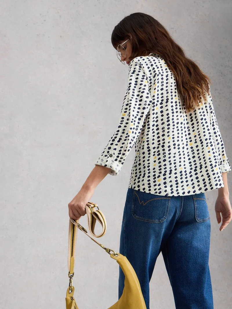 White Stuff Jerseybluse Allie - 50, Elfenbein print, – Produktbild 4 von 4