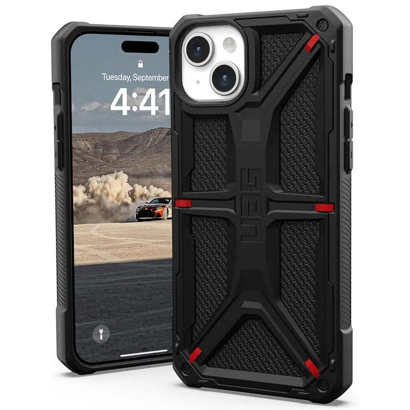 Urban Armor Gear Hülle für Apple iPhone 15 Plus, Urban Armor Gear, Monarch Kevlar, Schwarz – Produktbild 1 von 1