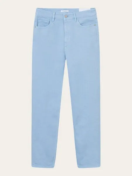 KnowledgeCotton Apparel KnowledgeCotton Apparel Damenhose STELLA tapered Twill Pants, Airy blue (blau), – Produktbild 1 von 3