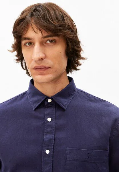 ARMEDANGELS ARMEDANGELS GMT DYE LINO Herren Hemd aus Leinen-Mix, Tinted navy, – Produktbild 3 von 4