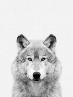 Photocircle Photocircle Poster / Leinwandbild - Wolf (Black and White) – Produktbild 1 von 1