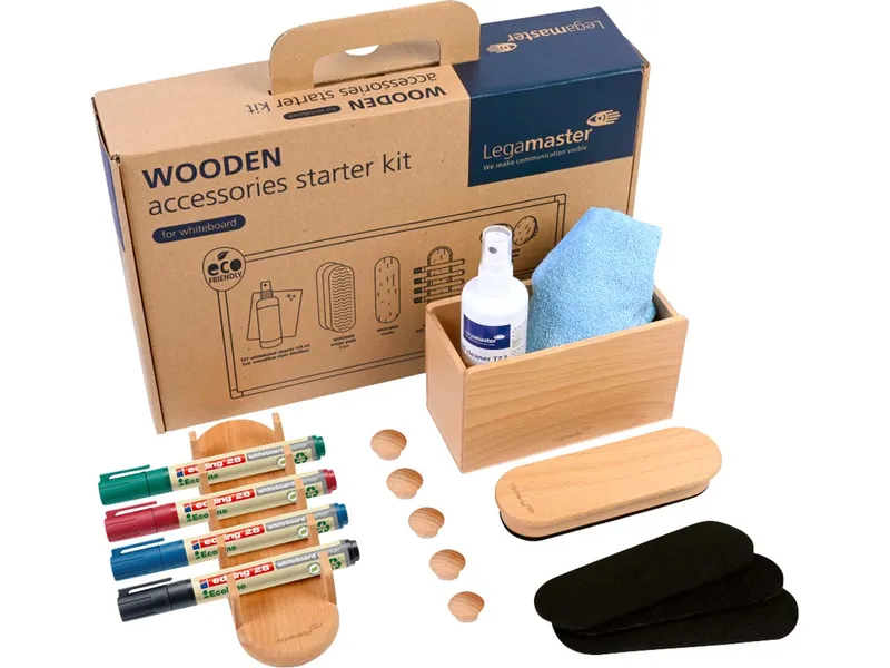 Legamaster Legamaster Zubehör Starter-Kit "WOODEN" für Whiteboards aus FSC-zertifiziertem Holz – Produktbild 2 von 3
