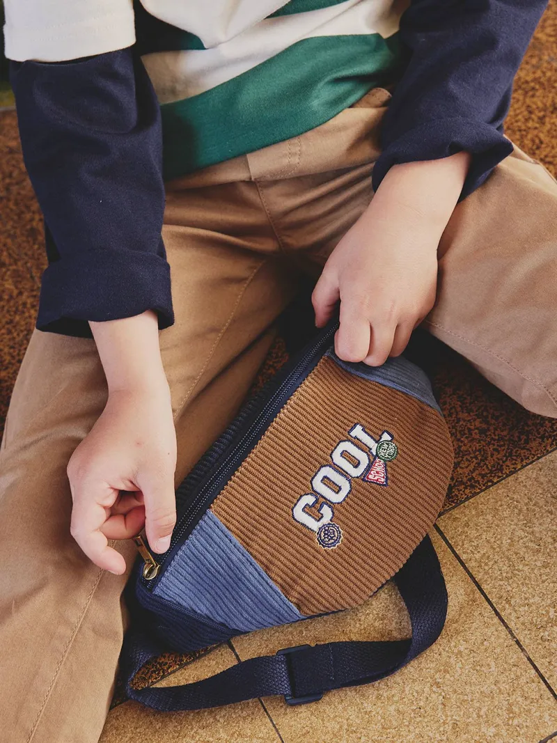 Vertbaudet Kinder Bauchtasche COOL SCHOOL, Nachtblau, – Produktbild 1 von 4