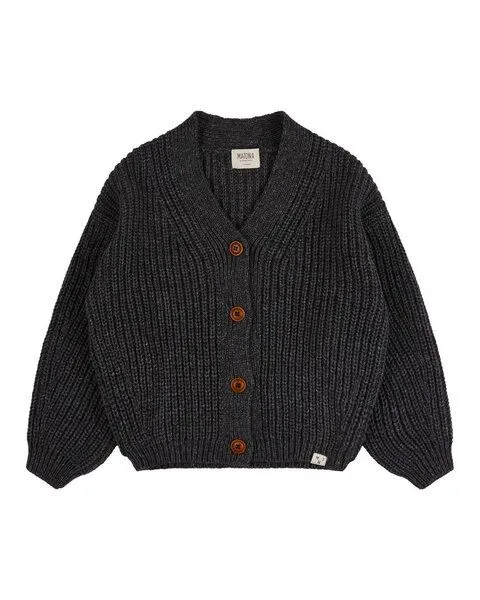 MATONA Matona Klassischer Cardigan mit V-Ausschnitt für Kinder / V-Neck Cardigan, Graphite, – Produktbild 4 von 4