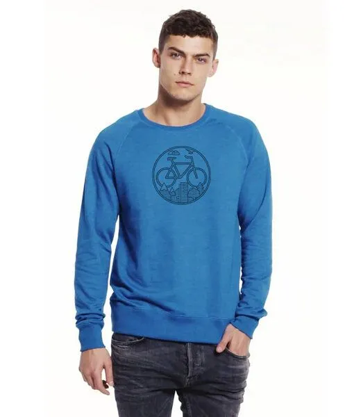 Picopoc Picopoc Fahrrad Sweatshirt „Unter den Wolken“, Blau, – Produktbild 2 von 4