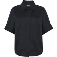 KnowledgeCotton Apparel KnowledgeCotton Apparel Kurzarm-Hemd Relaxed, Black jet, – Produktbild 1 von 1