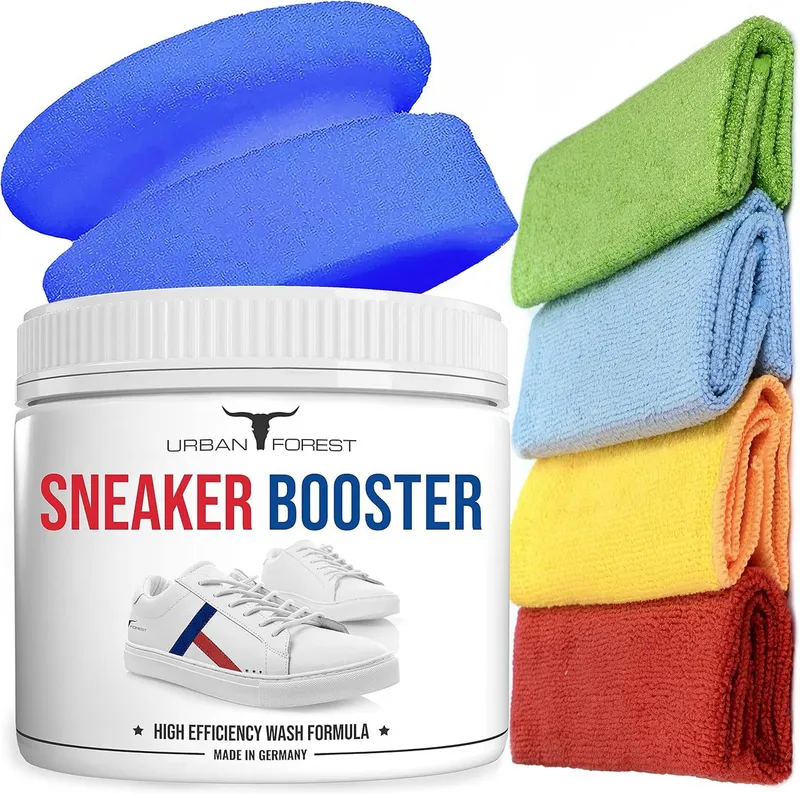 URBAN FOREST Sneaker Reiniger-Booster 250ml + Schwamm + Tücher Schuhreiniger (3-St. Booster 250ml + Schwamm+ Tücher 250ml) – Produktbild 1 von 5