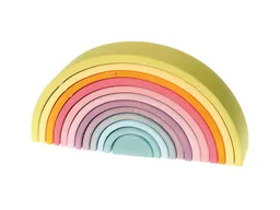 Grimms Grimms Großer Regenbogen aus Lindenholz, 12-teilig, pastell lasiert Maße 38 x 7 x 16,5 cm – Produktbild 1 von 1