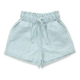 Sense Organics Sense Organics Mädchen Shorts blau-weiß geringelt, Modell OLIVIA – Produktbild 1 von 1