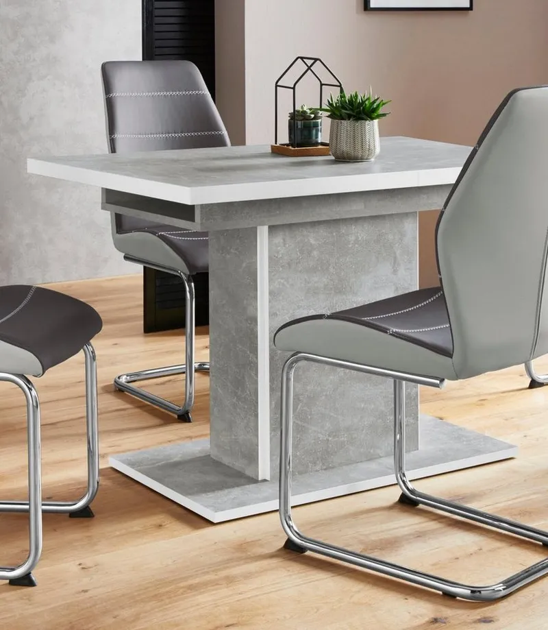 HELA Esstisch Alice, ausziehbar, Breite 120-160 cm, Grau, – Produktbild 3 von 5