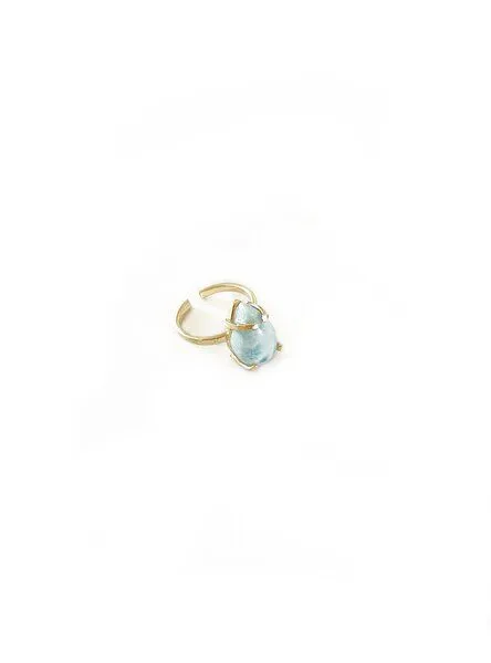 Crystal and Sage Crystal and Sage Larimar Ring gold filled 18 Karat – Produktbild 2 von 2