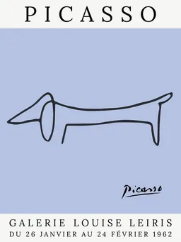 Photocircle Photocircle Poster / Leinwandbild - Picasso Hund – violett – Produktbild 1 von 1