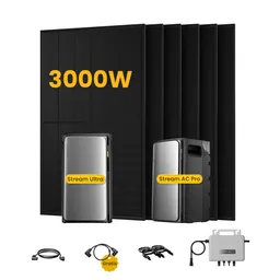 EcoFlow EcoFlow Stream Ultra, Solaranlage mit Speicher, mit 6 x 500W Bifazialen Solarmodulen, by Powerness - Stream Ultra + Stream AC Pro | 3840Wh / ohne Zubehör / Selbstabholung – Produktbild 1 von 1