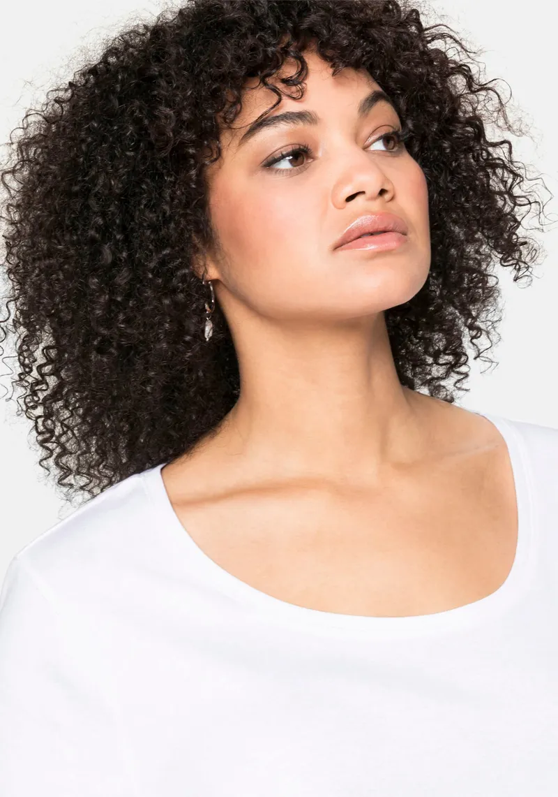 sheego T-Shirt weiß, Weiß, – Produktbild 2 von 2