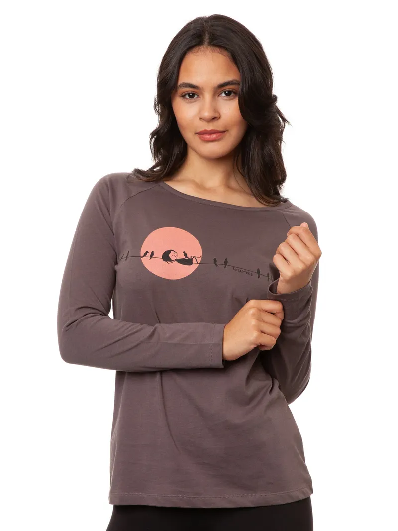 FellHerz Raglan Longsleeve Sunrise volcanic grey - XXL – Produktbild 1 von 1