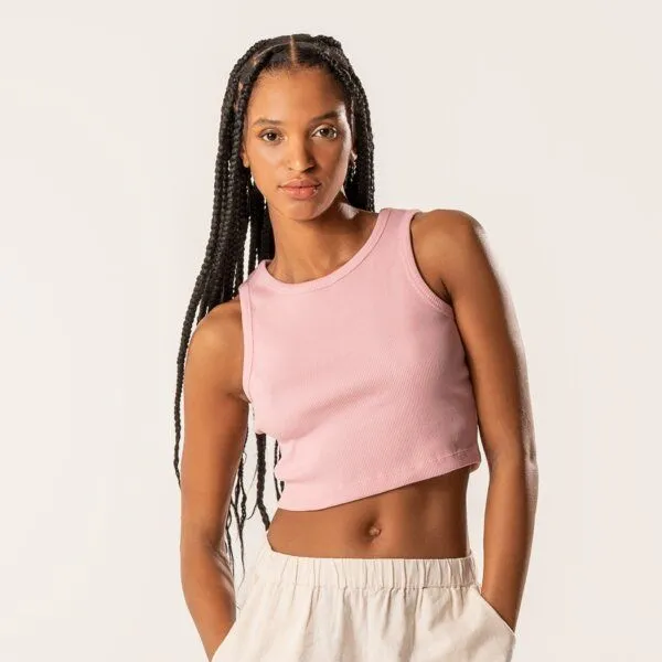 trueStory trueStory Ripp-Crop-Top - DEMI, Blush (rot), – Produktbild 1 von 4