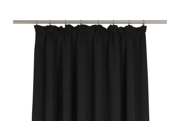 Nature by Adam Nature by Adam Vorhang aus 100% Bio-Baumwolle - Made in Germany - Uni Collection, Tiefschwarz, – Produktbild 6 von 7