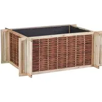 Hochbeet aus Kiefer und Weide, Stecksatz B 120 x T 80 x H 60 cm – Produktbild 1 von 1
