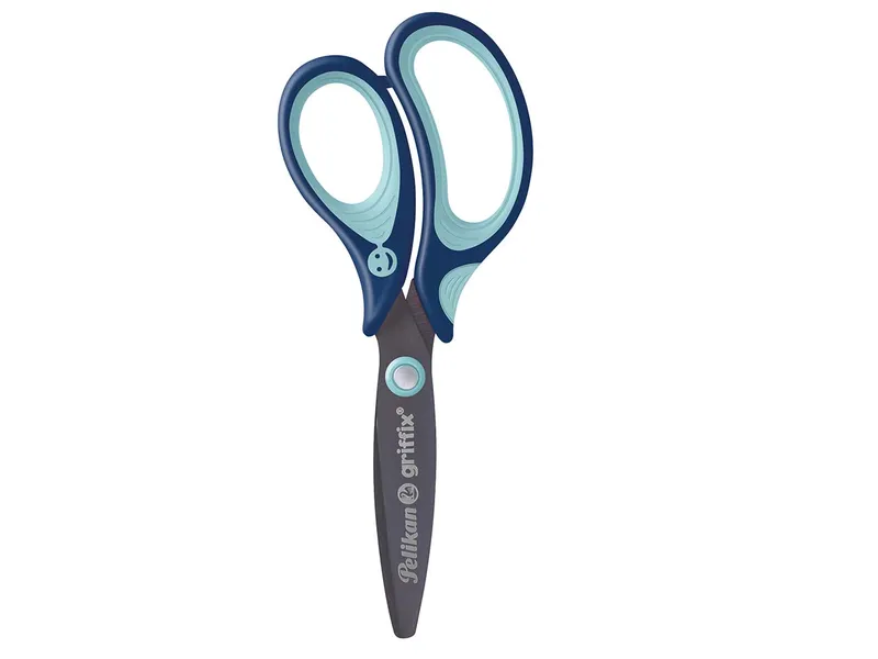 Pelikan Pelikan Ergonomische Schulschere "griffix" blau, rund, für Rechtshänder*innen, 14 cm – Produktbild 1 von 1