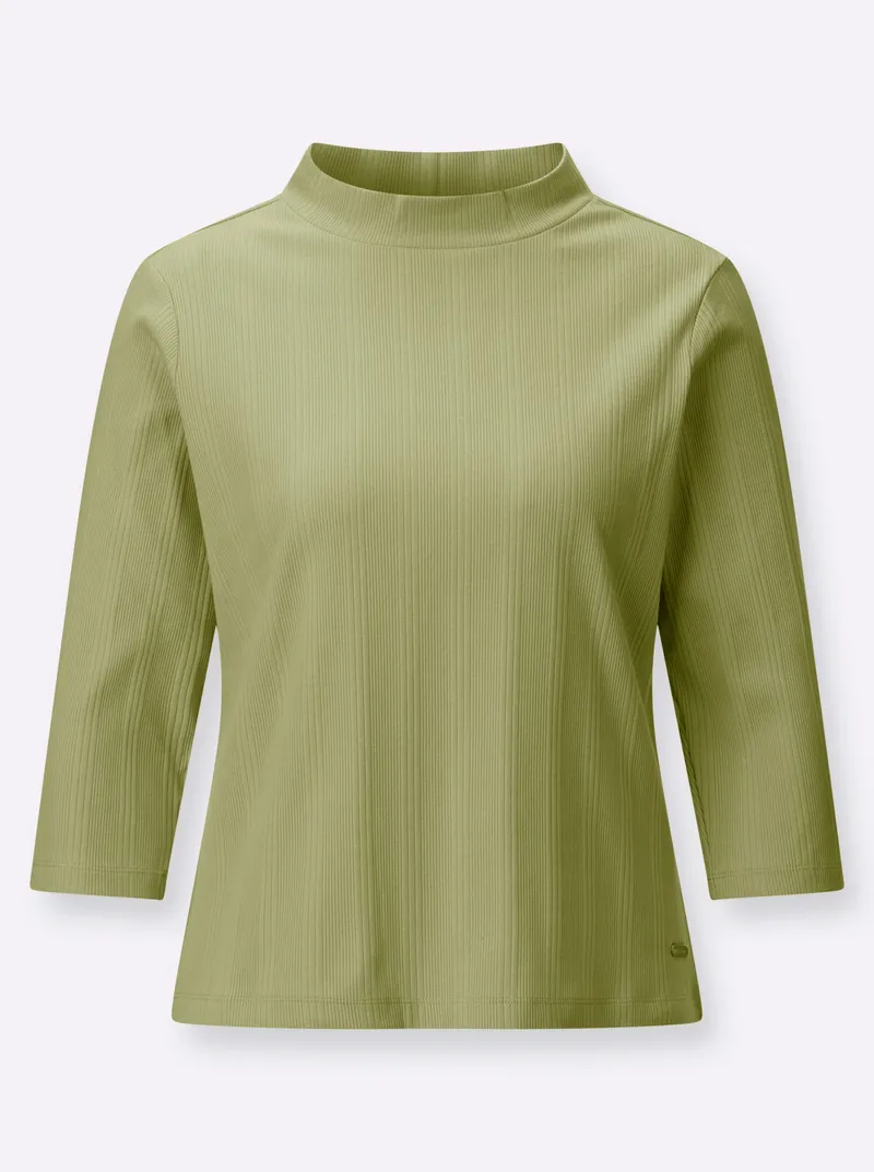 Witt Stehkragenshirt lindgrün, Lindgrün, – Produktbild 1 von 2