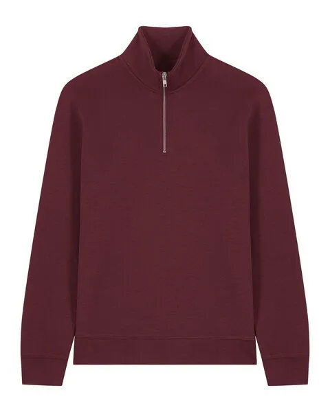 Greenspired Greenspired Mittelschweres Unisex Quarterzip Sweatshirt 280g/m² XXS-5XL, Burgund, – Produktbild 1 von 1