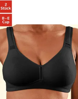 petite fleur by Lascana T-Shirt-BH schwarz+weiß – Produktbild 1 von 1