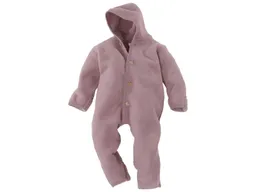 Engel natur Engel Natur Baby Kapuzenoverall Bio-Merinowolle Fleece melange-rosenholz Gr. 74/80 – Produktbild 1 von 1