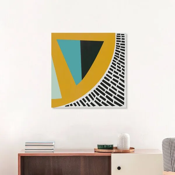 Photocircle Photocircle Poster / Leinwandbild - Mustard Citrus Abstract – Produktbild 3 von 4