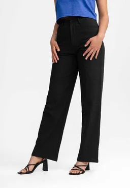 MELA Seersucker Hose mit hohem Bund und weitem Bein PAULAMI | von MELA | Fairtrade & GOTS zertifiziert – Produktbild 1 von 1