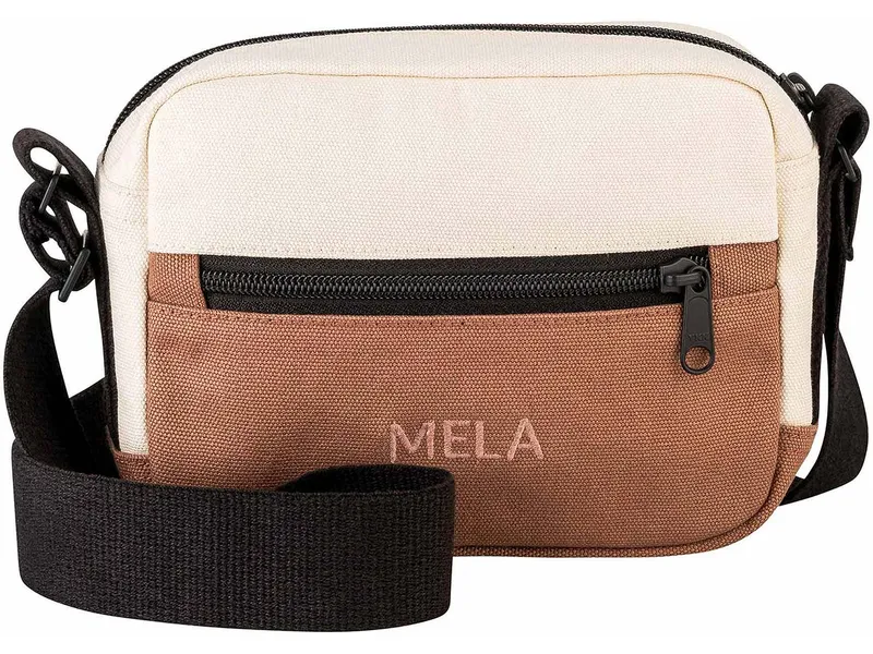 MELA MELA Bio-Umhängetasche 'PATNI', 1,8 l, nougat/ecru – Produktbild 1 von 1