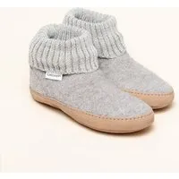 Gottstein Gottstein Hüttenschuh Dakota - Hoher Filzhausschuh für Damen & Herren aus 100% Schurwolle mit extra bequemer Ledersohle & elastischem Strickbund, Beige, – Produktbild 1 von 1