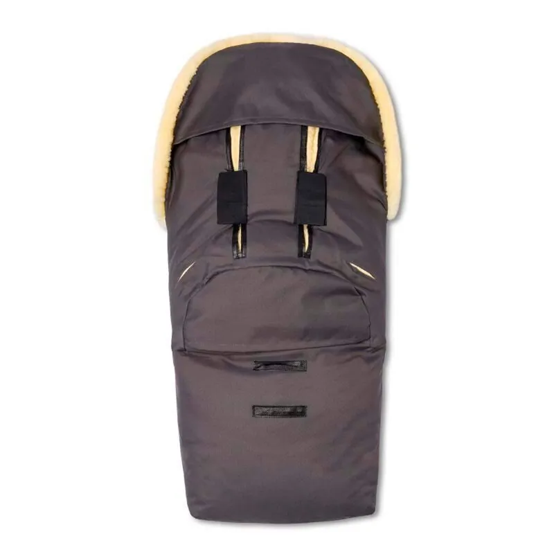 Hofbrucker Hofbrucker Fußsack Kinderwagen Lammfell Polaris Maße: 105 x 40 x 10 cm, Grau, – Produktbild 5 von 5