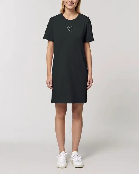 Human Family Human Family Kurzärmeliges Bio Damen T-Shirt-Kleid "Streetlove", Schwarz, – Produktbild 1 von 3