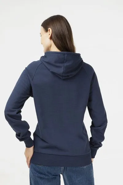 Evermind Evermind Unisex Kapuzenjacke aus Bio-Baumwolle, Dunkelmarine, – Produktbild 3 von 4