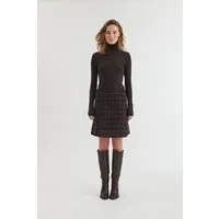 Basic Apparel Basic Apparel Kurzer Karo-Rock MISA aus Bio-Baumwolle, Braun-chicory-coffee, – Produktbild 1 von 1