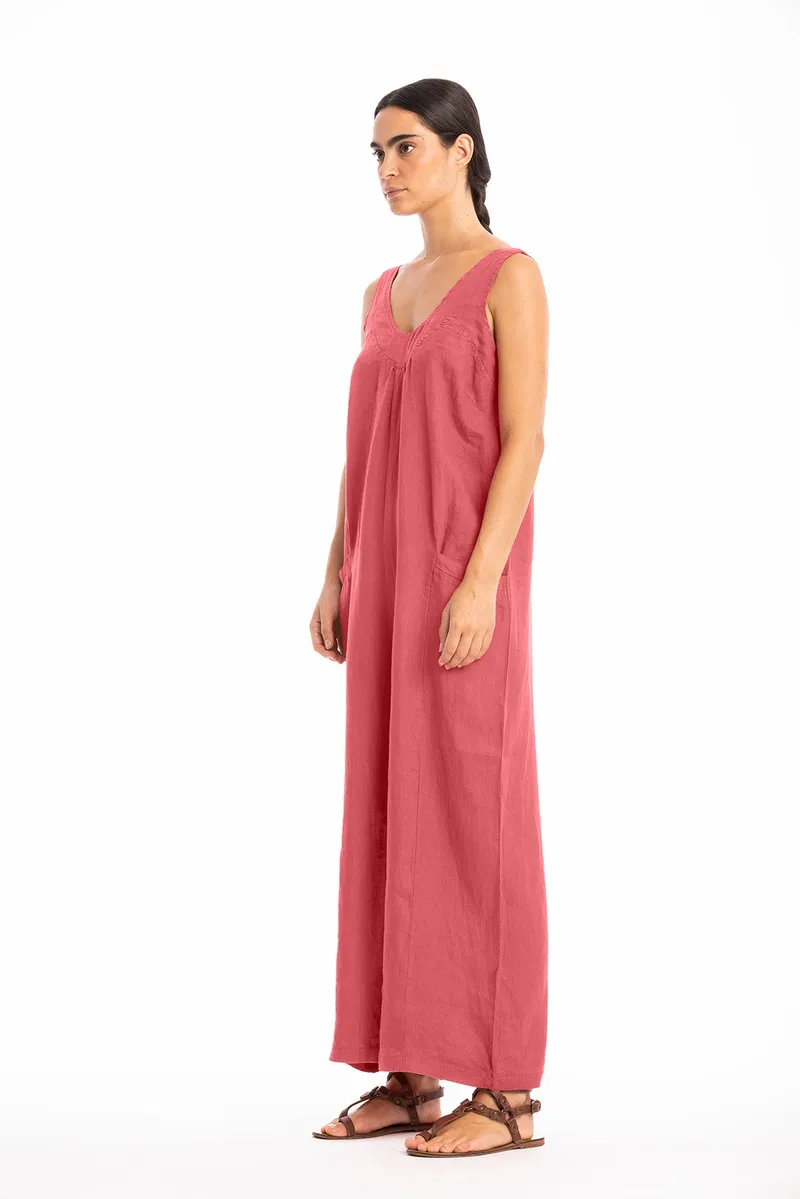 RAVENS VIEW IBIZA RAVENS VIEW IBIZA Damen vegan Jumpsuit Aura Lehm Rot, Hellrot, – Produktbild 1 von 2