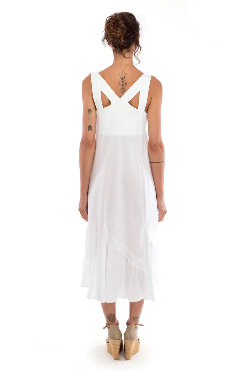 RAVENS VIEW IBIZA RAVENS VIEW IBIZA Damen vegan Kleid Coco White, Weiß, – Produktbild 1 von 2
