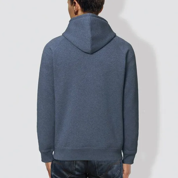 little kiwi little kiwi Herren Hoodie, "Auf der Spitze", Dark heather blue, – Produktbild 2 von 2