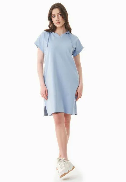 ORGANICATION ORGANICATION Kleid aus Bio-Baumwolle, Ice blue, – Produktbild 1 von 4