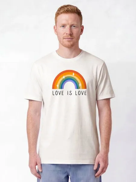 watapparel watapparel T-Shirt Unisex Love is Love, Off white, – Produktbild 2 von 2