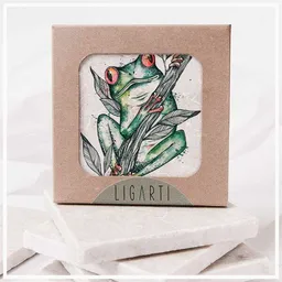 LIGARTI Fliesenuntersetzer »Frosch« von LIGARTI | Design Untersetzer | Natursteinfliese – Produktbild 1 von 1