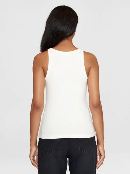 KnowledgeCotton Apparel KnowledgeCotton Apparel Top Racer Rib, Star white, – Produktbild 3 von 4