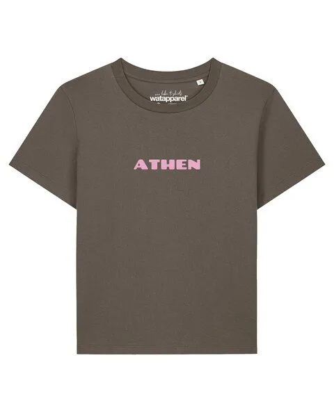 watapparel watapparel T-Shirt Frauen Athen Flora, Mocha, – Produktbild 1 von 3