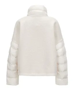 Milestone Milestone Wolljacke MSMomo Cape-Form mit Walk-Optik, Nylon-Steppdetails und veganer Fake-Daune – Produktbild 1 von 1