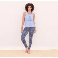 Jaya Jaya ALASKA GIVE - Damen - lockeres Top mit offenem Rücken aus Tencel-Baumwoll-Mix, Skyblue, – Produktbild 1 von 1