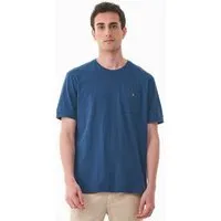 ORGANICATION ORGANICATION T-Shirt aus Bio-Baumwolle und Leinen mit Brusttasche, Navy, – Produktbild 1 von 1